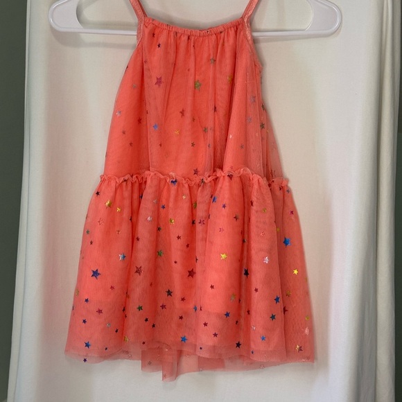 Cat & Jack Pink Tiered Sundress Sleeveless Star Dress Size 3T - Picture 3 of 5